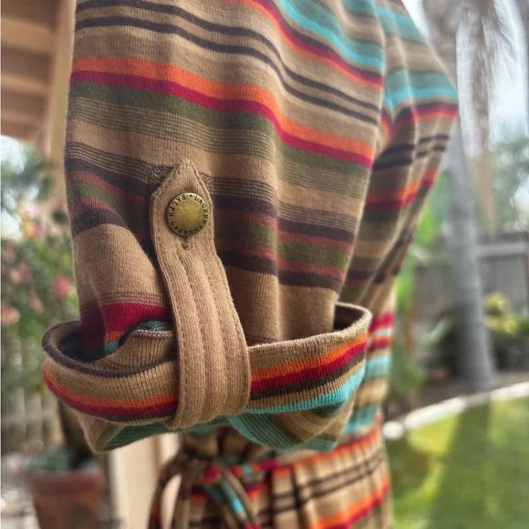 Ralph Lauren Orange Brown Flutter Sleeve Sundress - Picture 2 of 3